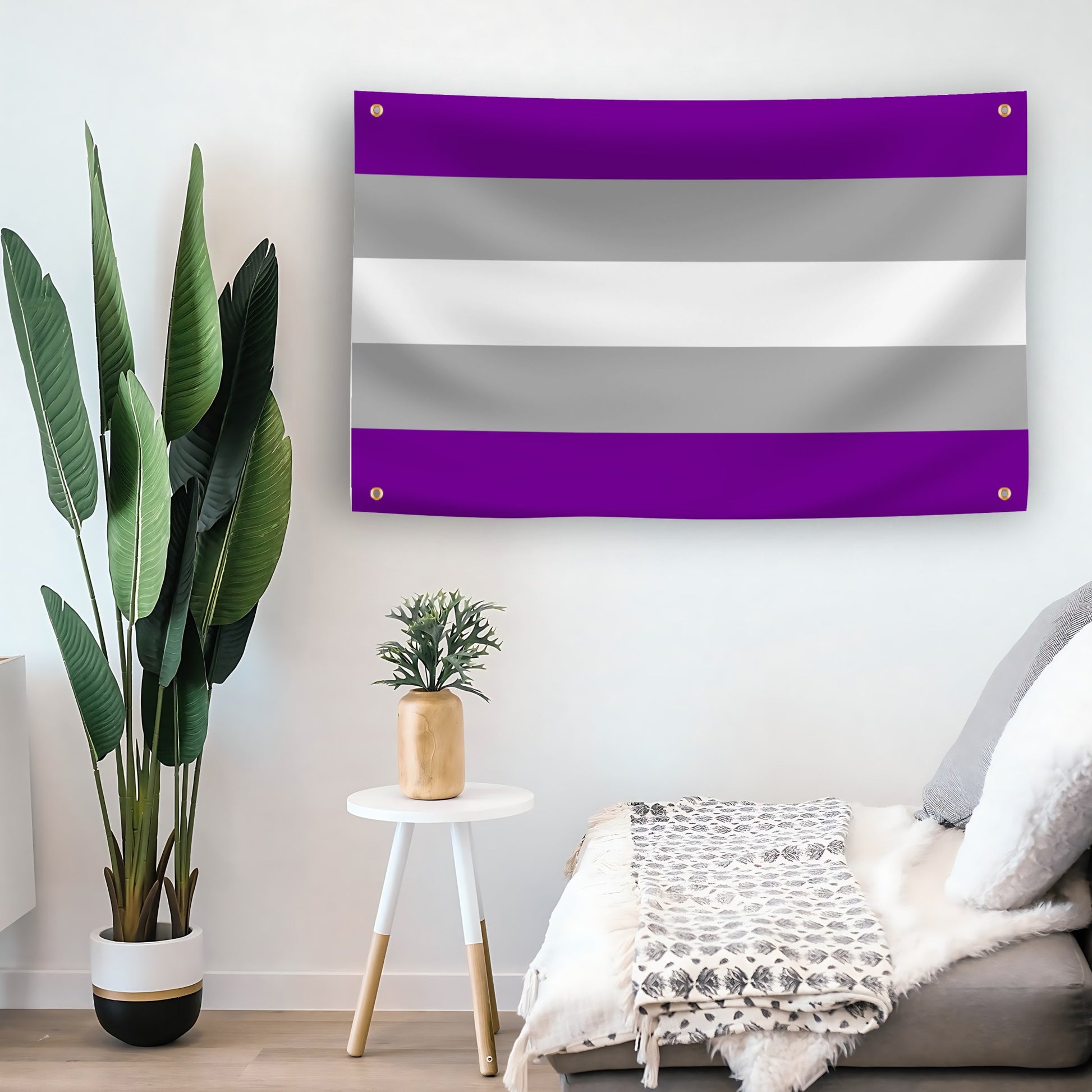 Graysexual Pride flag as indoor wall art – versatile home décor | Bannerfi
