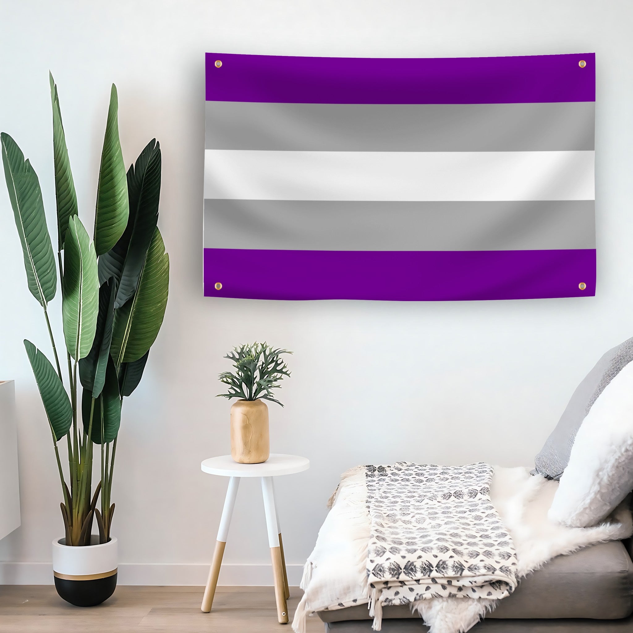 Graysexual Pride flag as indoor wall art – versatile home décor | Bannerfi