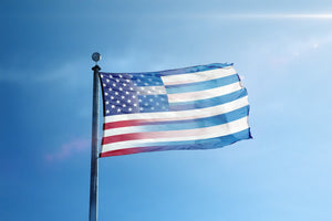 Greek American Hybrid Flag