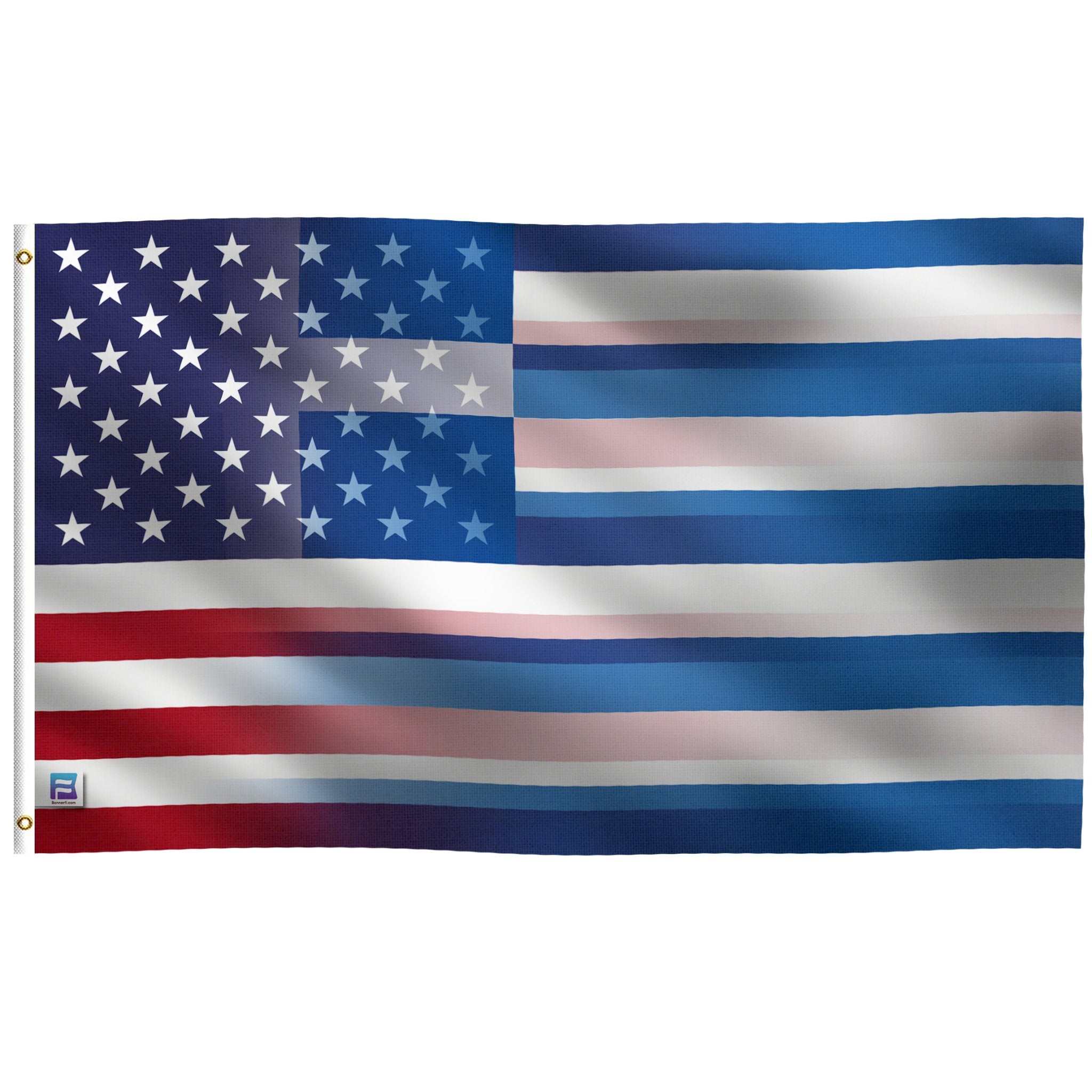 Greek American Hybrid Flag