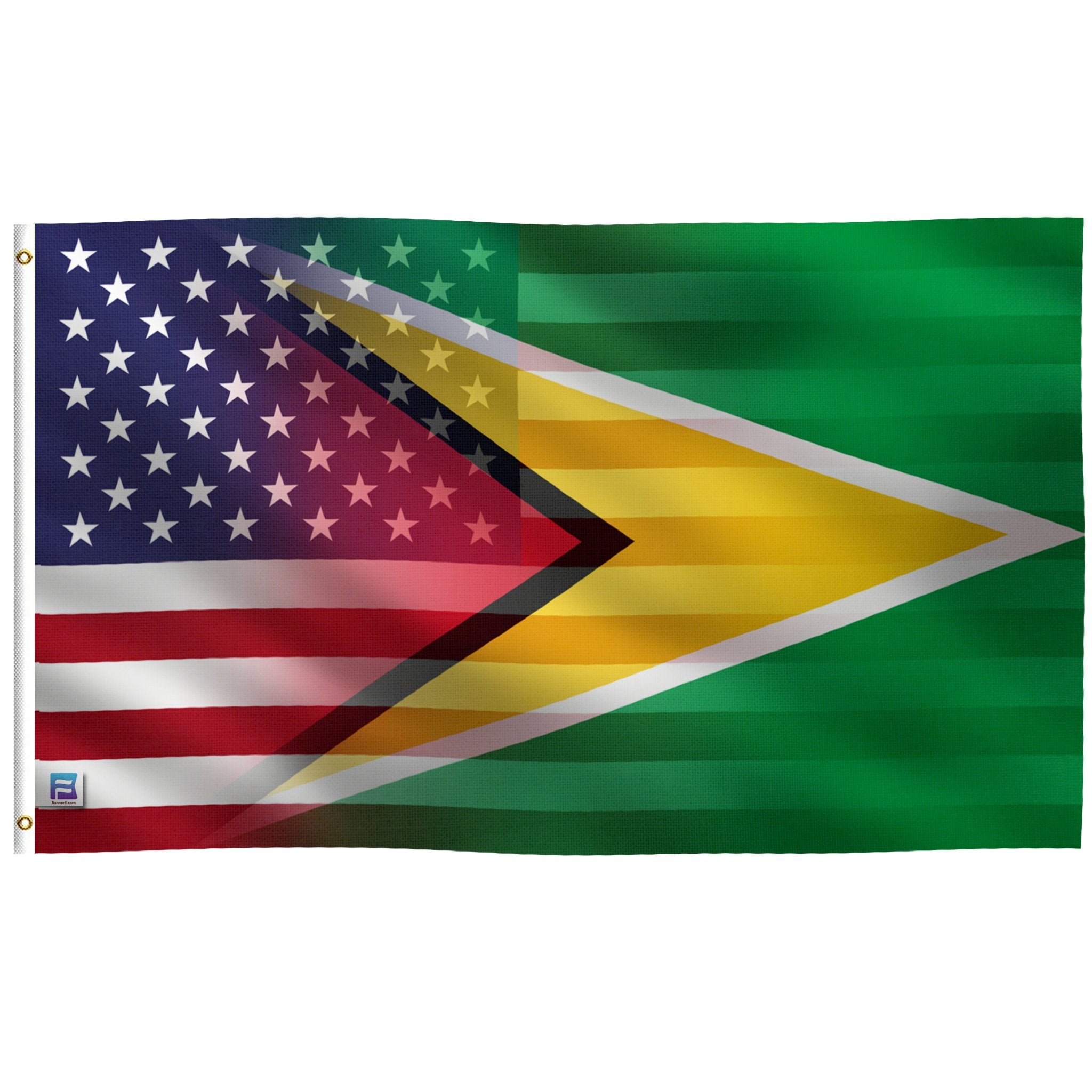 Guyanese American Hybrid Flag