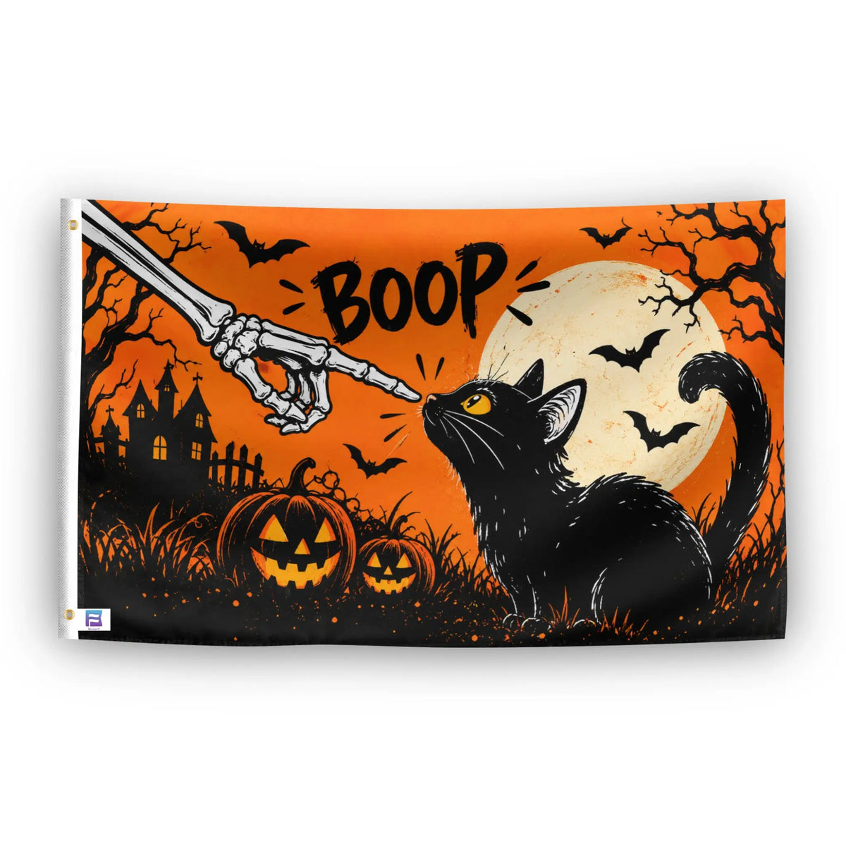 Halloween Boop Cat Flag