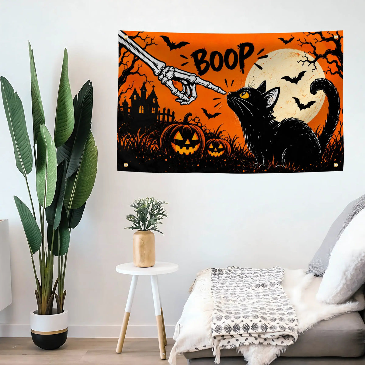 Halloween Boop Cat Flag