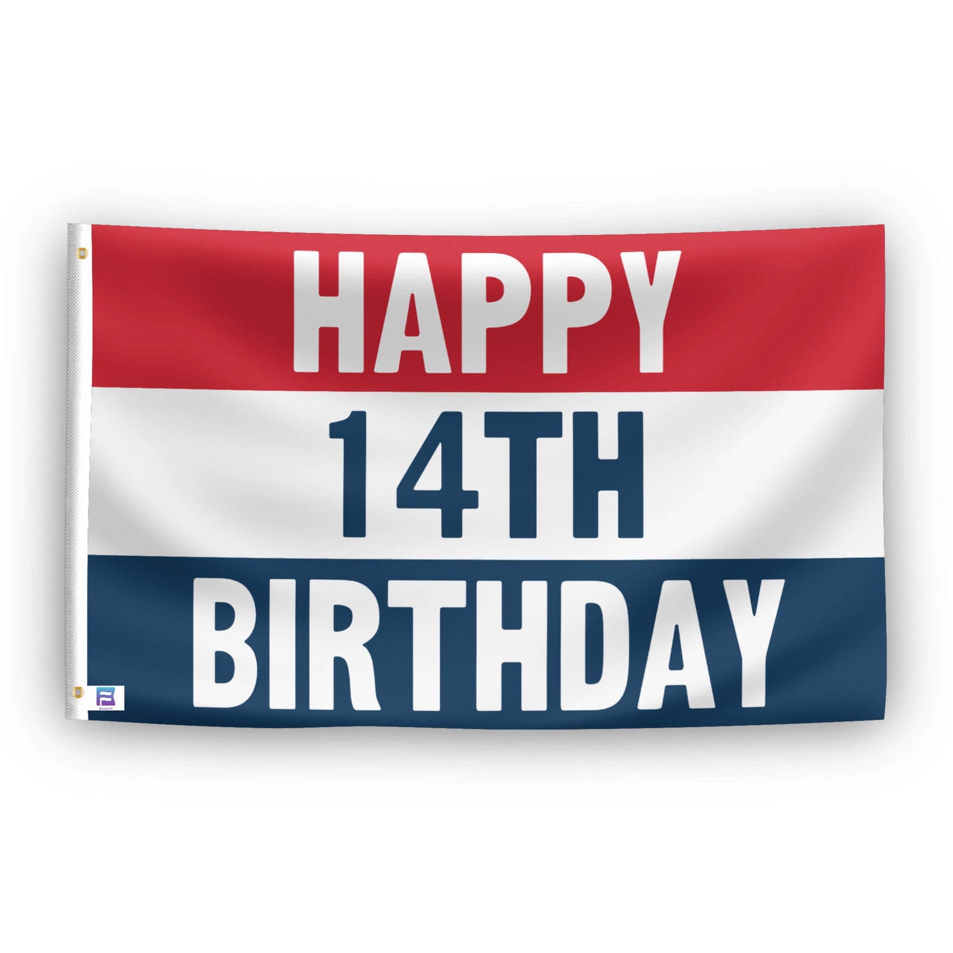 Happy 6th Birthday flag – weatherproof polyester with brass grommets and canvas header | Bannerfi