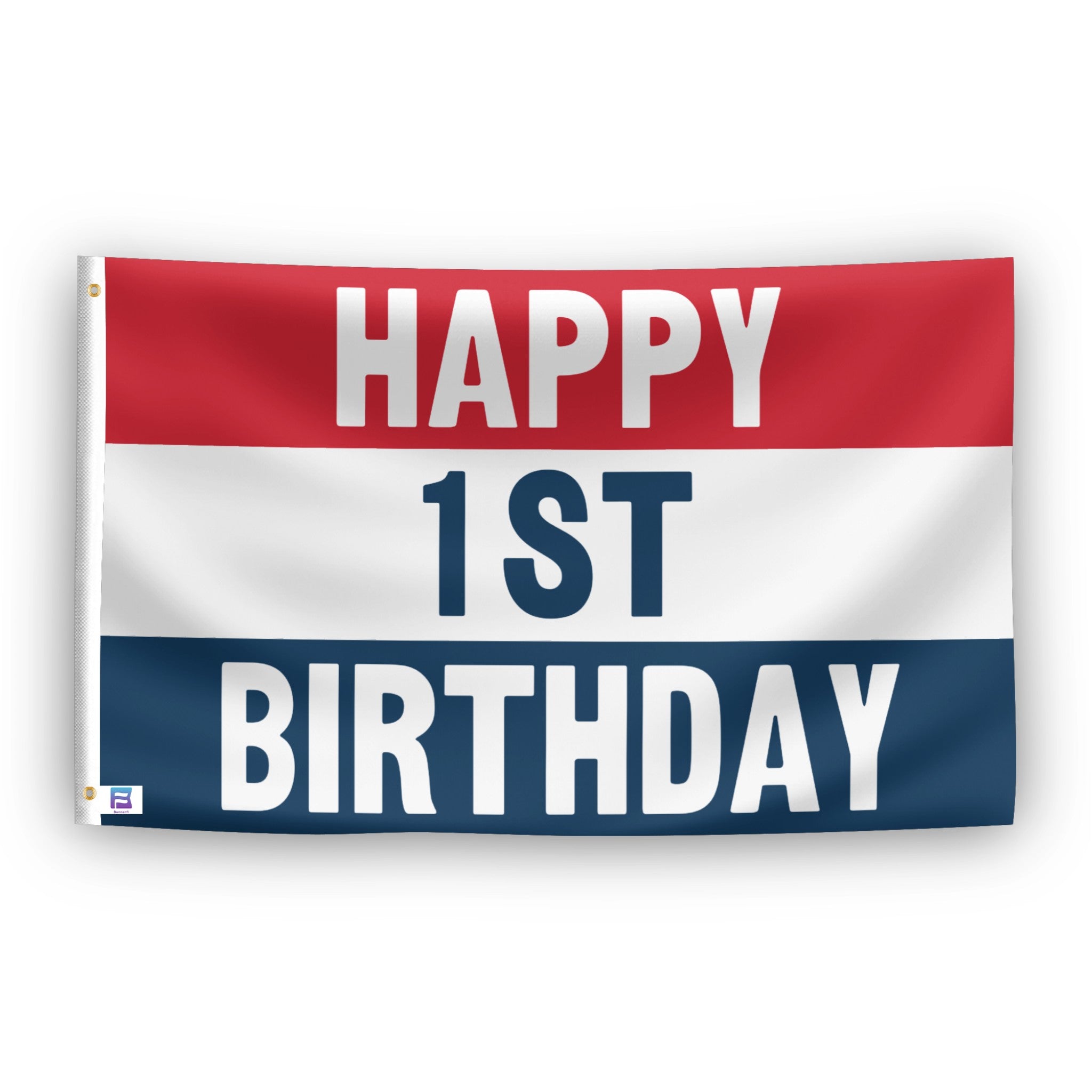 Happy 12th Birthday flag – weatherproof polyester with brass grommets and canvas header | Bannerfi