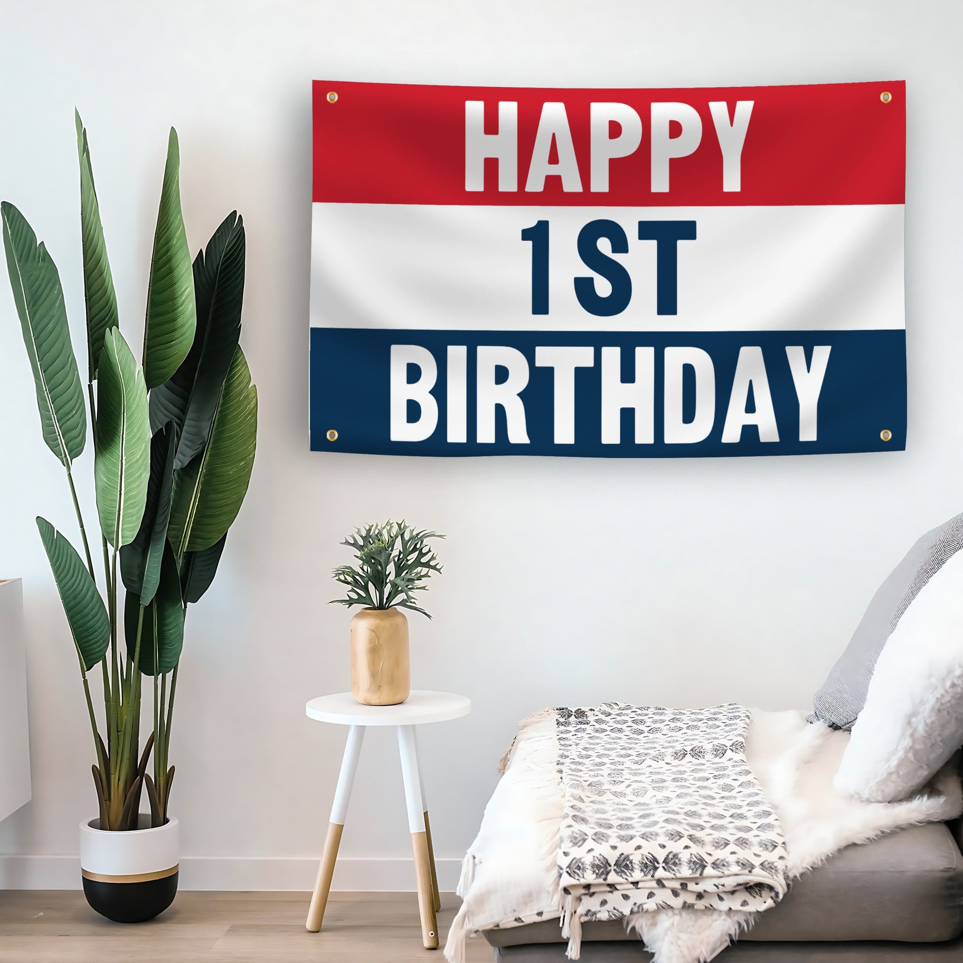 Happy 12th Birthday flag as indoor wall art – versatile home décor | Bannerfi