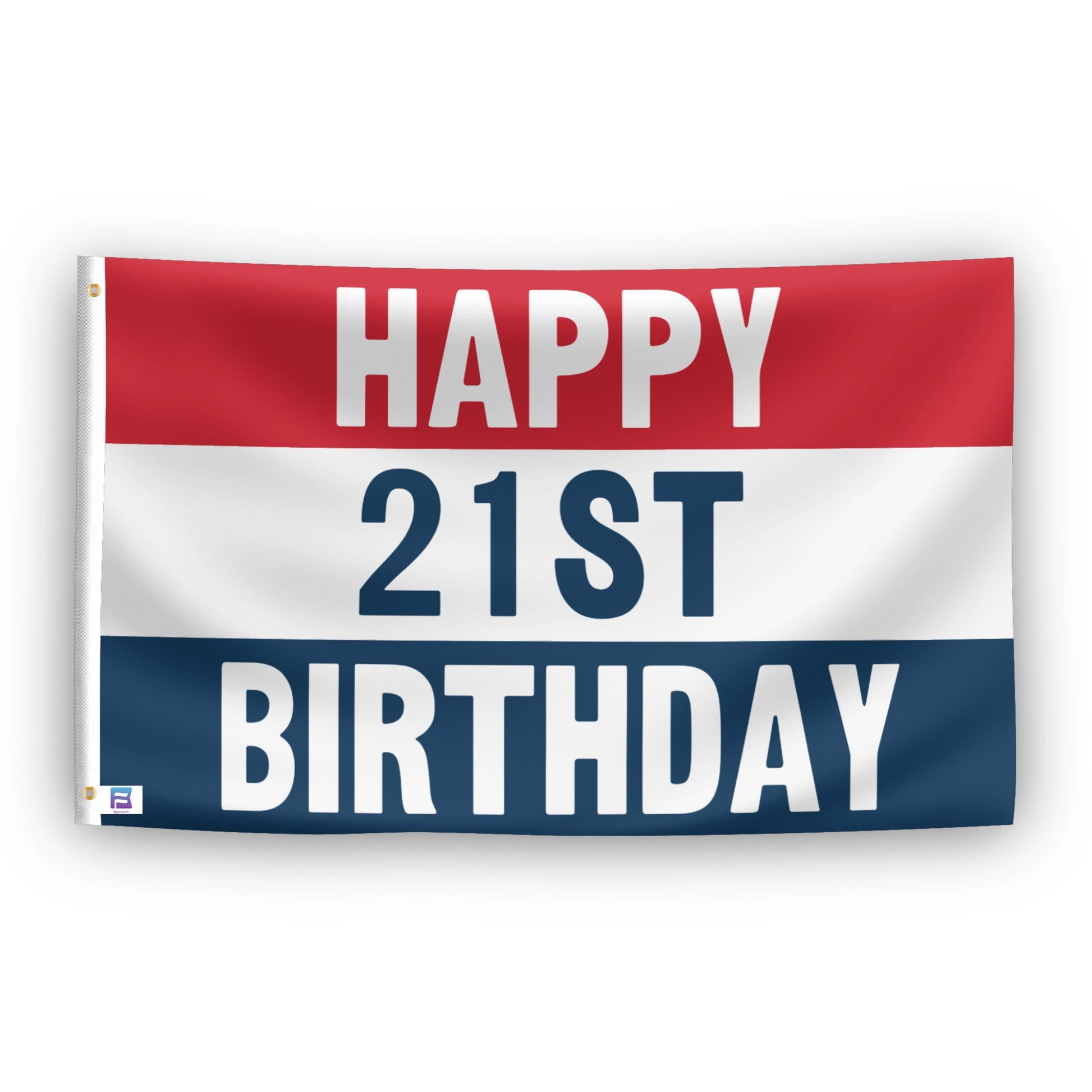 Happy 13th Birthday flag – weatherproof polyester with brass grommets and canvas header | Bannerfi