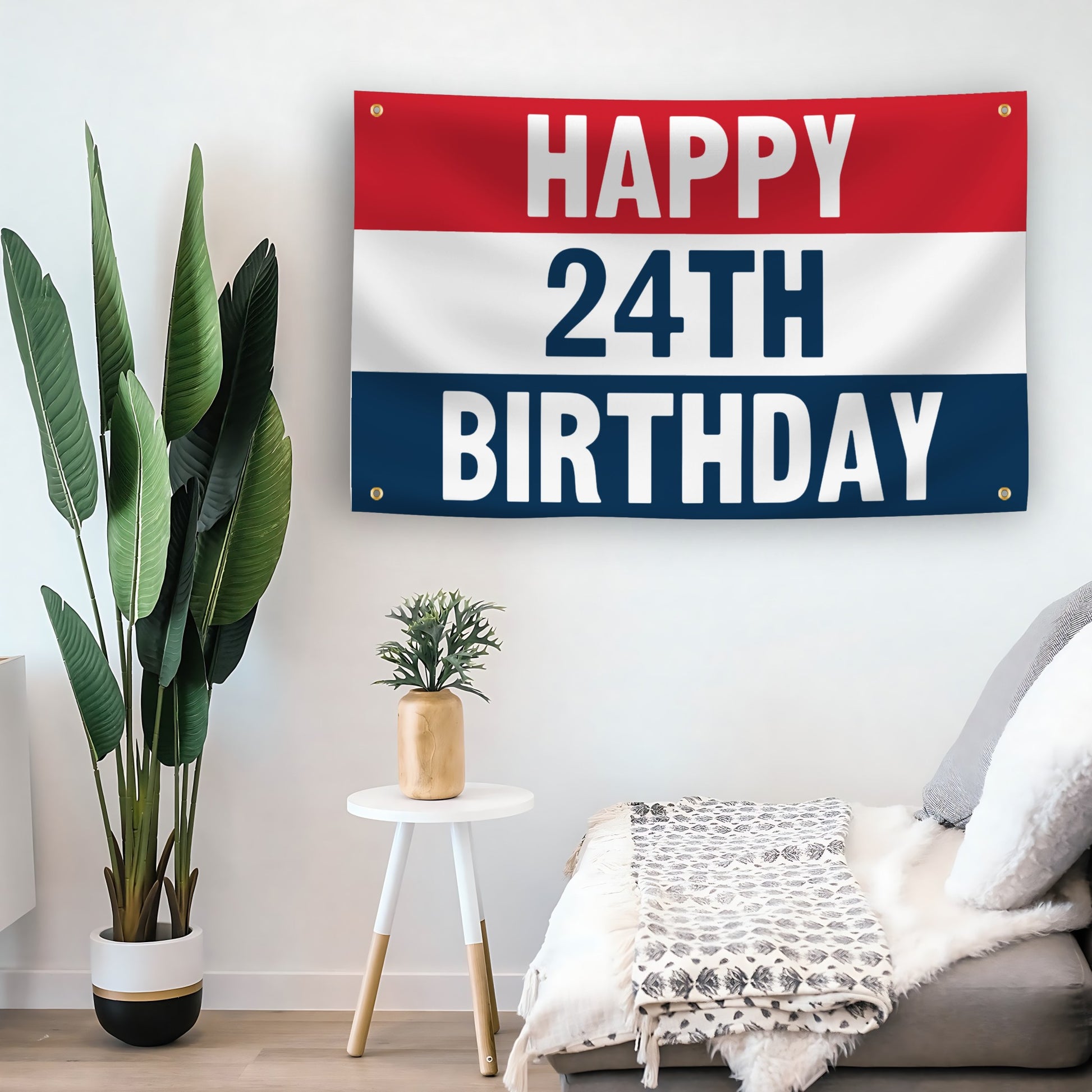 Happy 16th Birthday flag as indoor wall art – versatile home décor | Bannerfi
