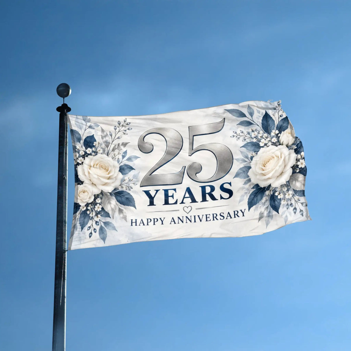 Happy 25th Anniversary Flag