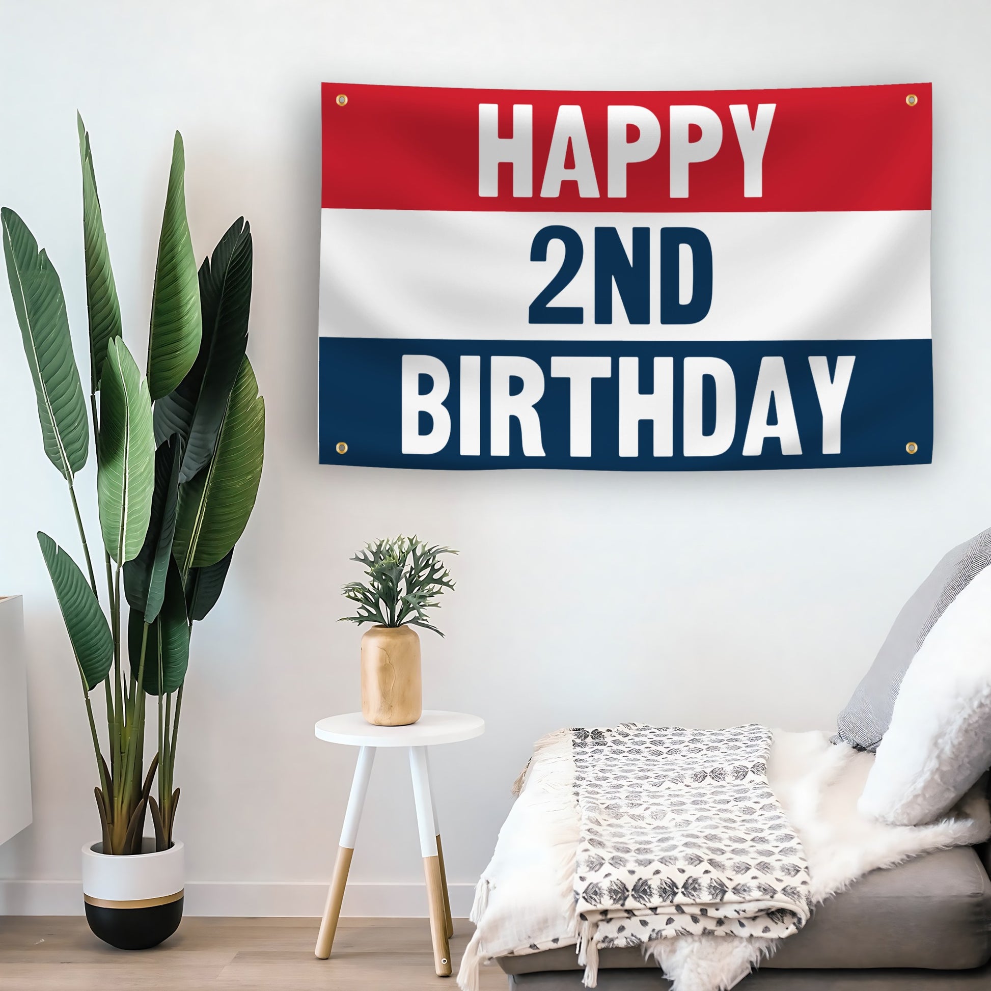 Happy 18th Birthday flag as indoor wall art – versatile home décor | Bannerfi