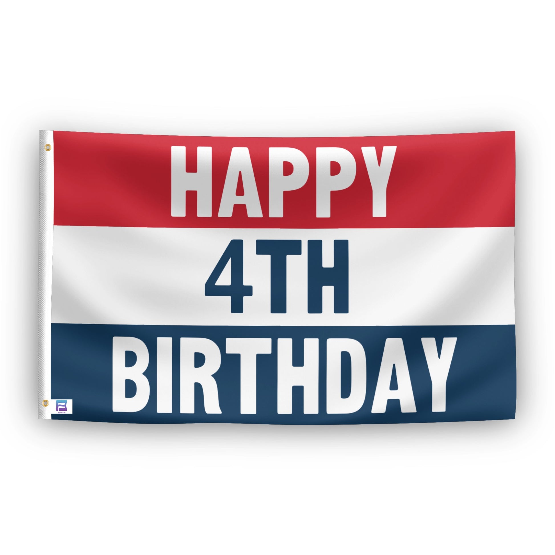 Happy 25th Birthday flag – weatherproof polyester with brass grommets and canvas header | Bannerfi