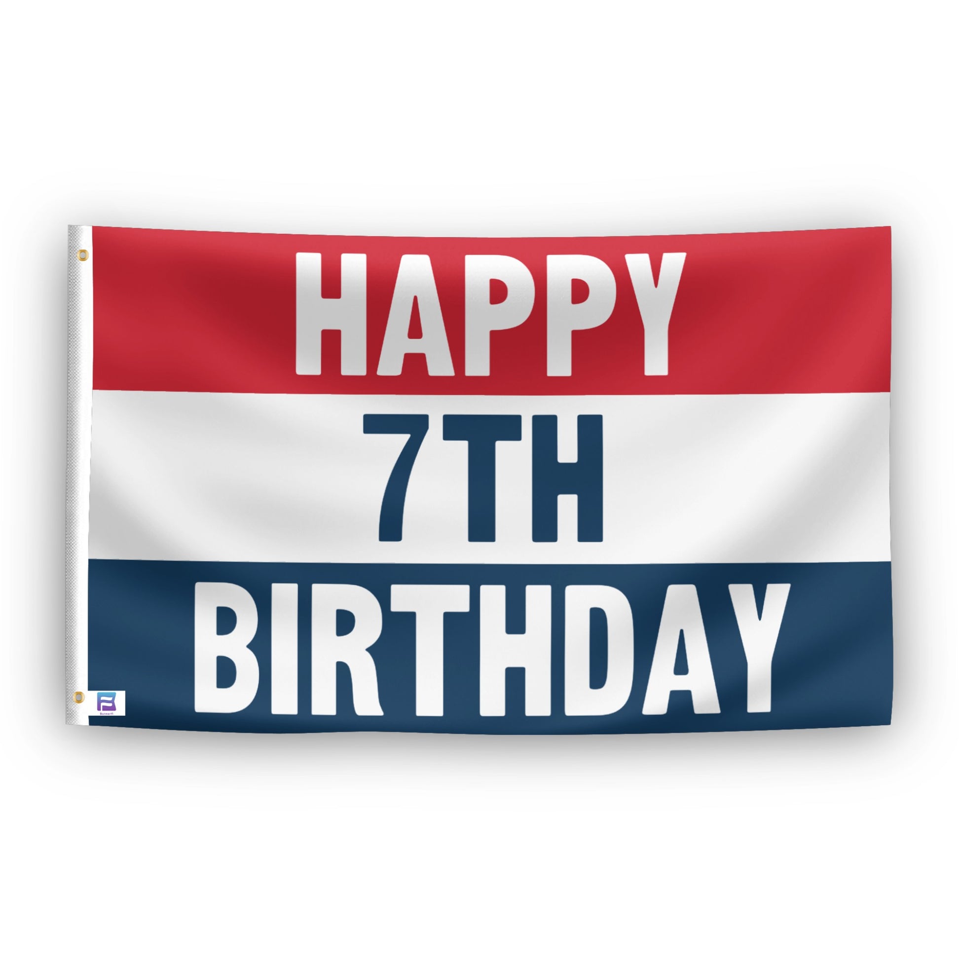 Happy 70th Birthday flag – weatherproof polyester with brass grommets and canvas header | Bannerfi