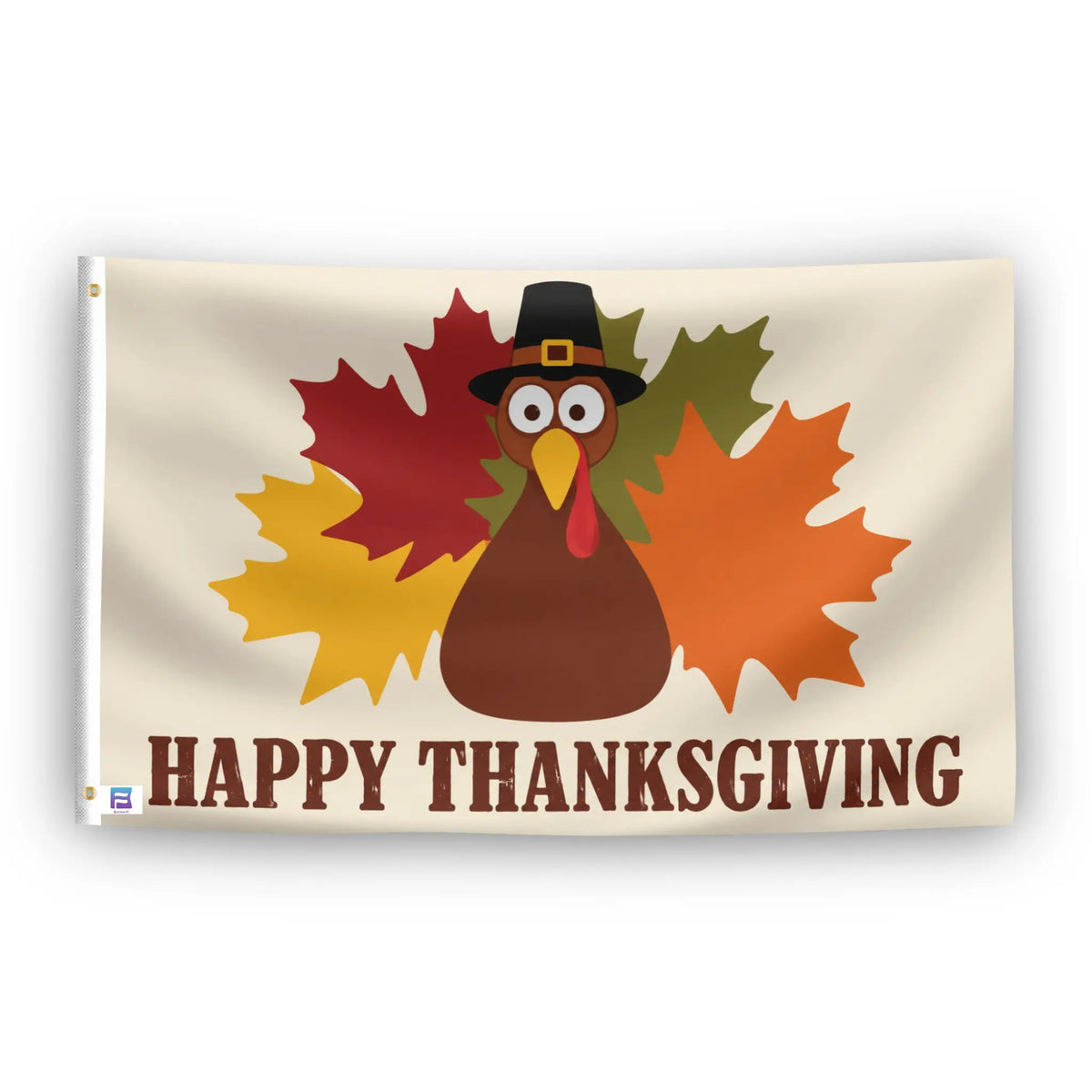 Happy Thanksgiving Turkey Flag