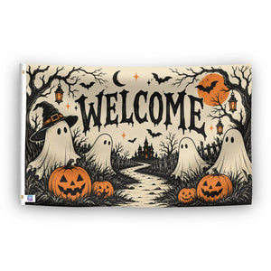 Haunted Welcome Flag