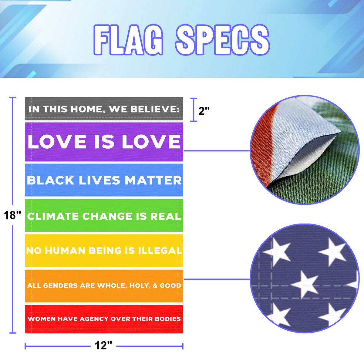 In This Home We Believe Garden Flag