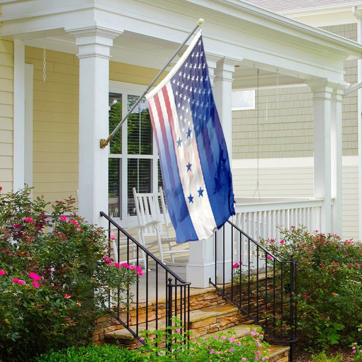 Honduran American Hybrid Flag on a front porch - Flags by Bannerfi