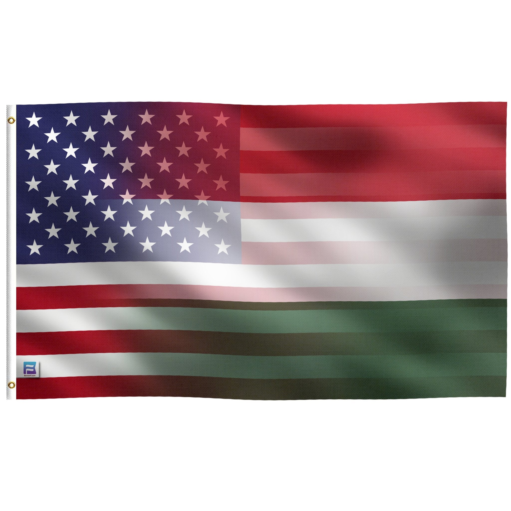 Hungarian American Hybrid Flag