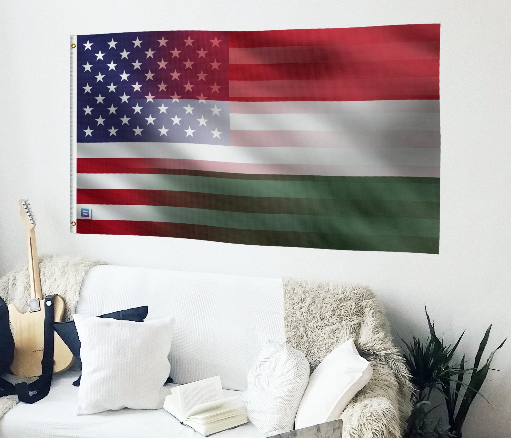 Hungarian American Hybrid Flag