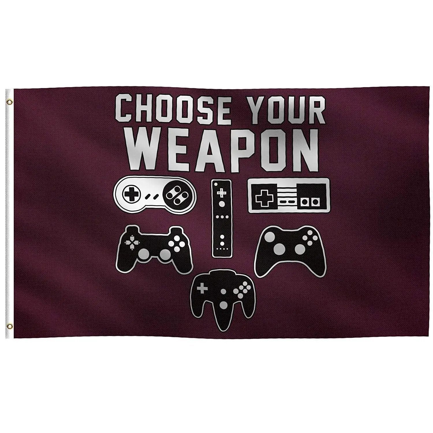Choose Your Weapon Flag – Maroon Edition | Bannerfi