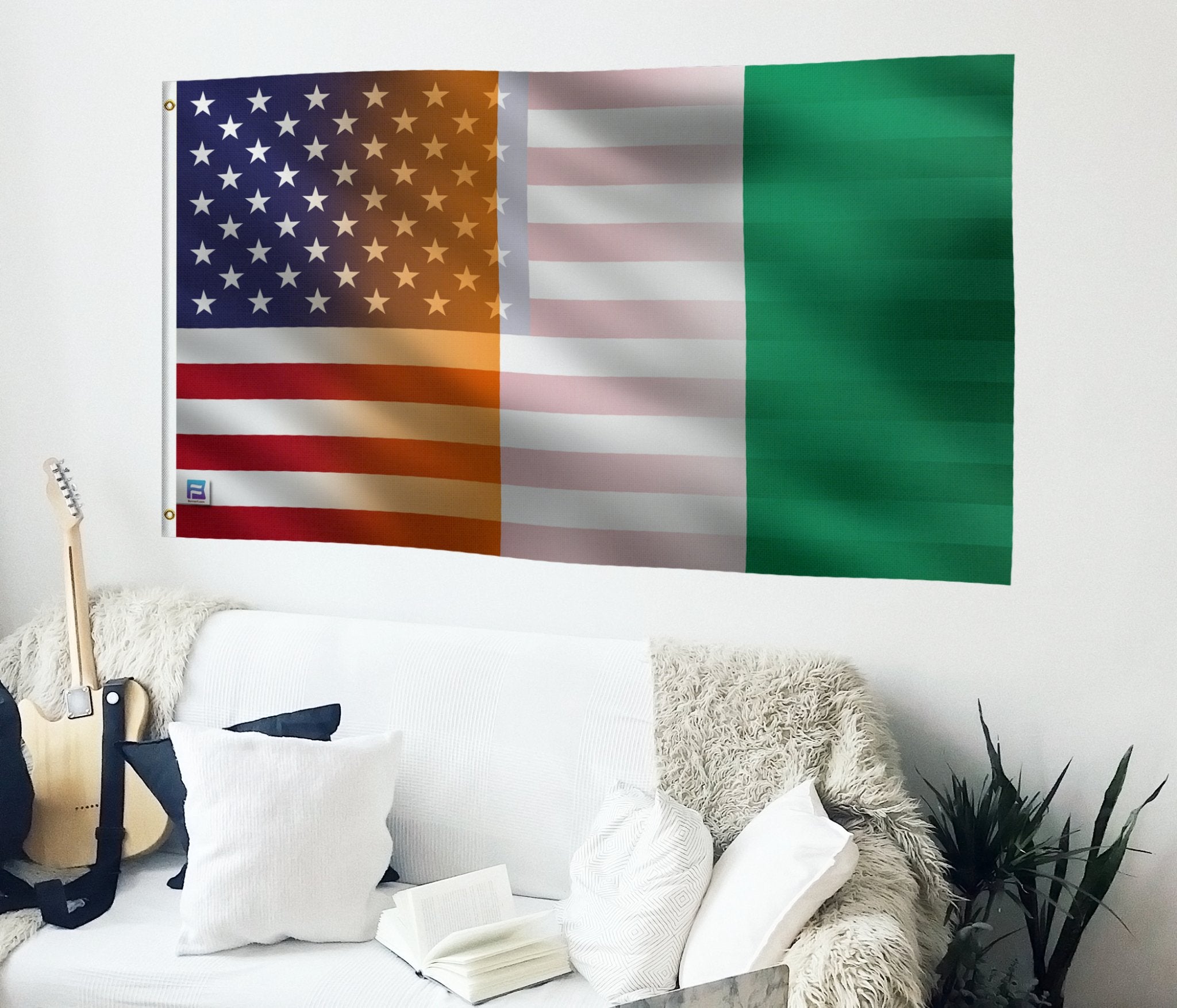 Ivorian American Hybrid Flag