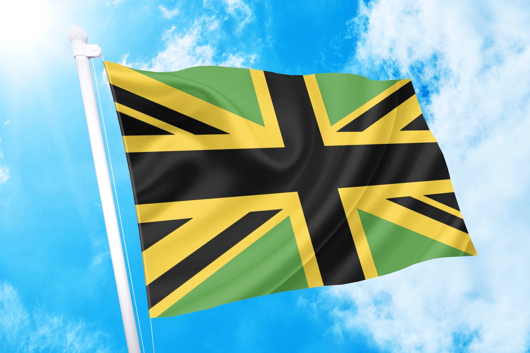 Jamaican Union Jack UK Flag - Bannerfi