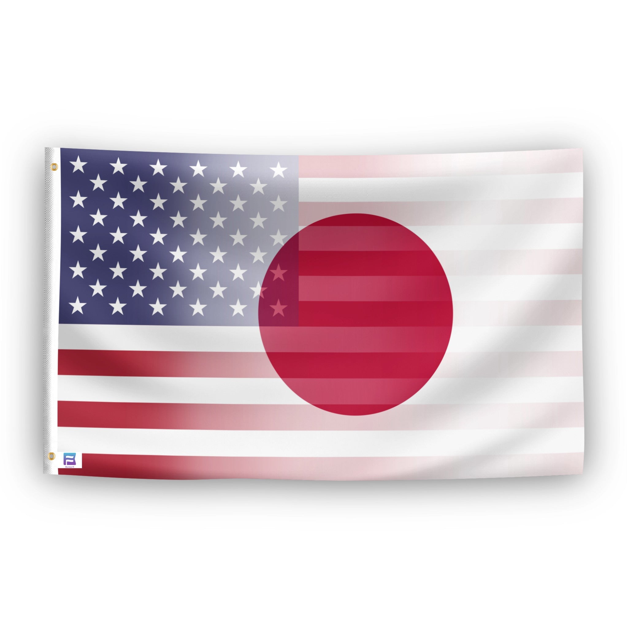 Japanese American Hybrid Flag - Flags by Bannerfi