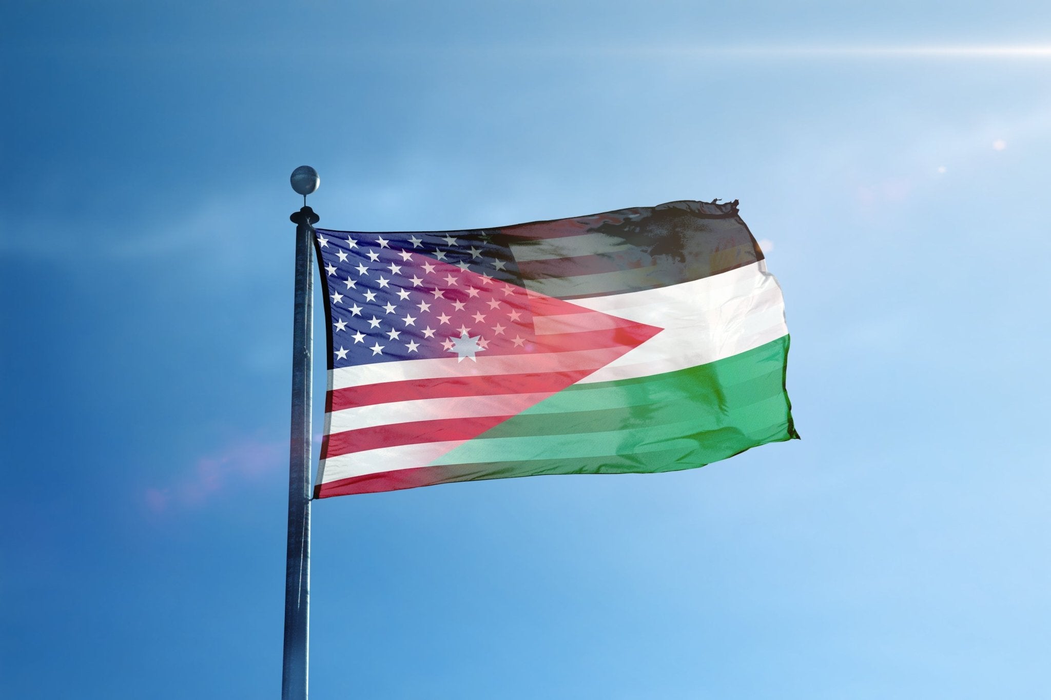 Jordanian American Hybrid Flag