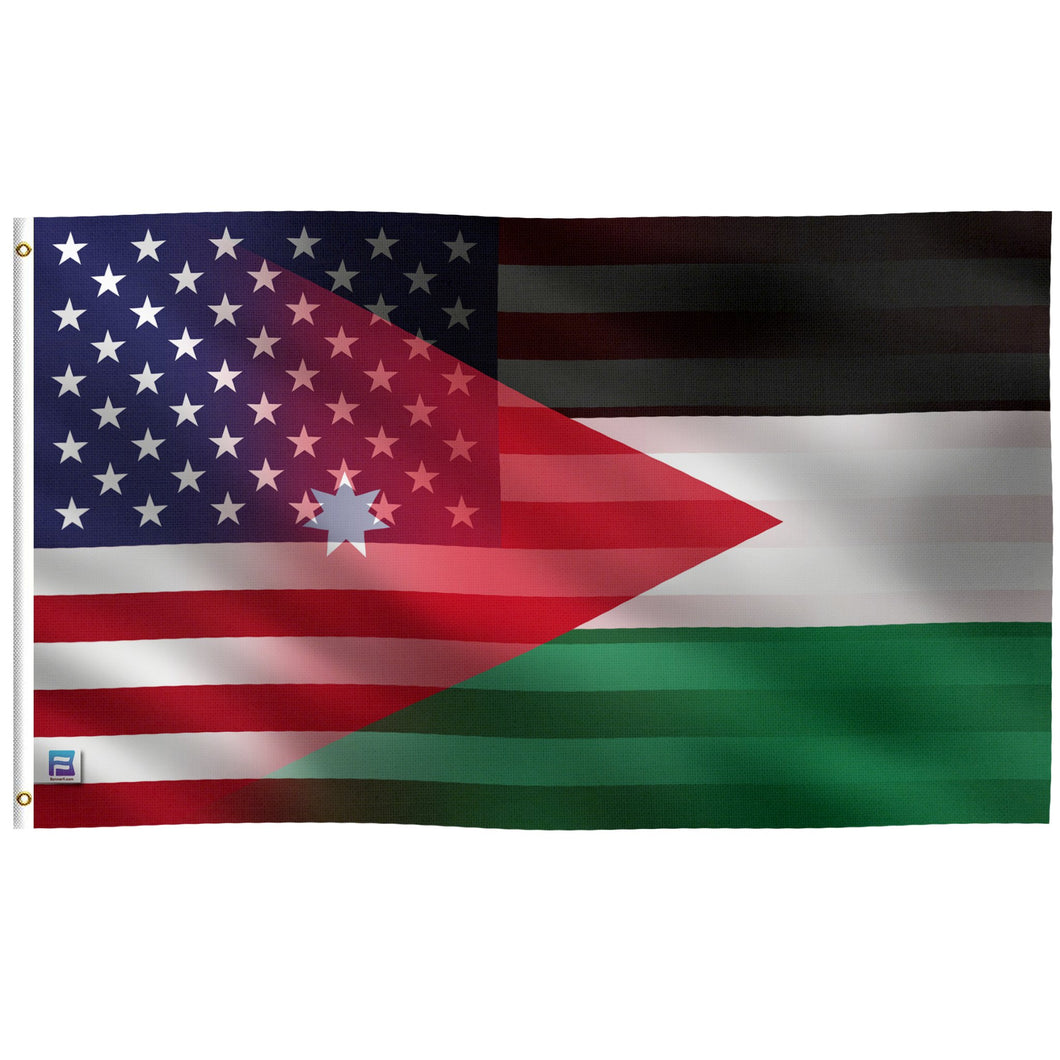 Jordanian American Hybrid Flag