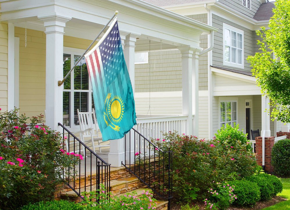 Kazakh American Hybrid Flag