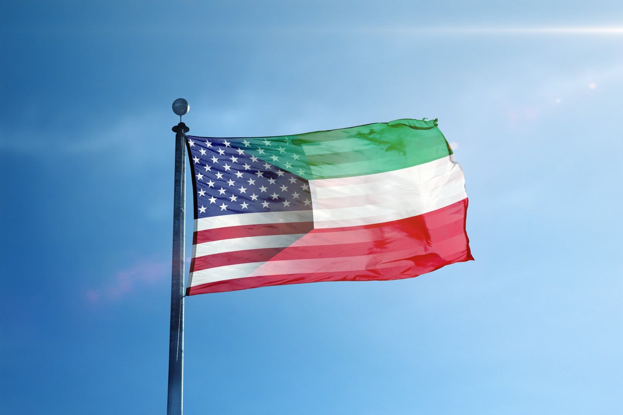 Kuwaiti American Hybrid Flag