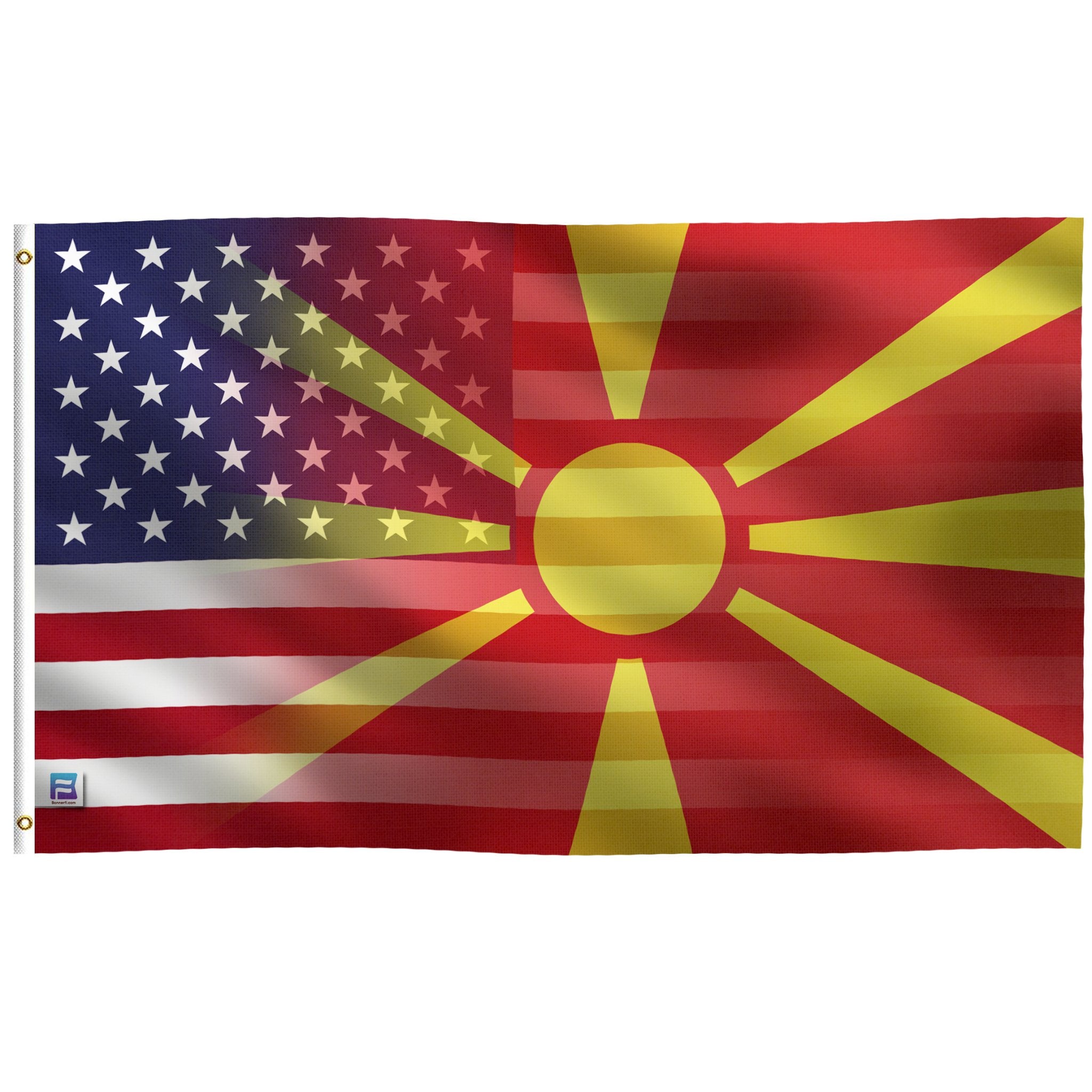 Macedonian American Hybrid Flag