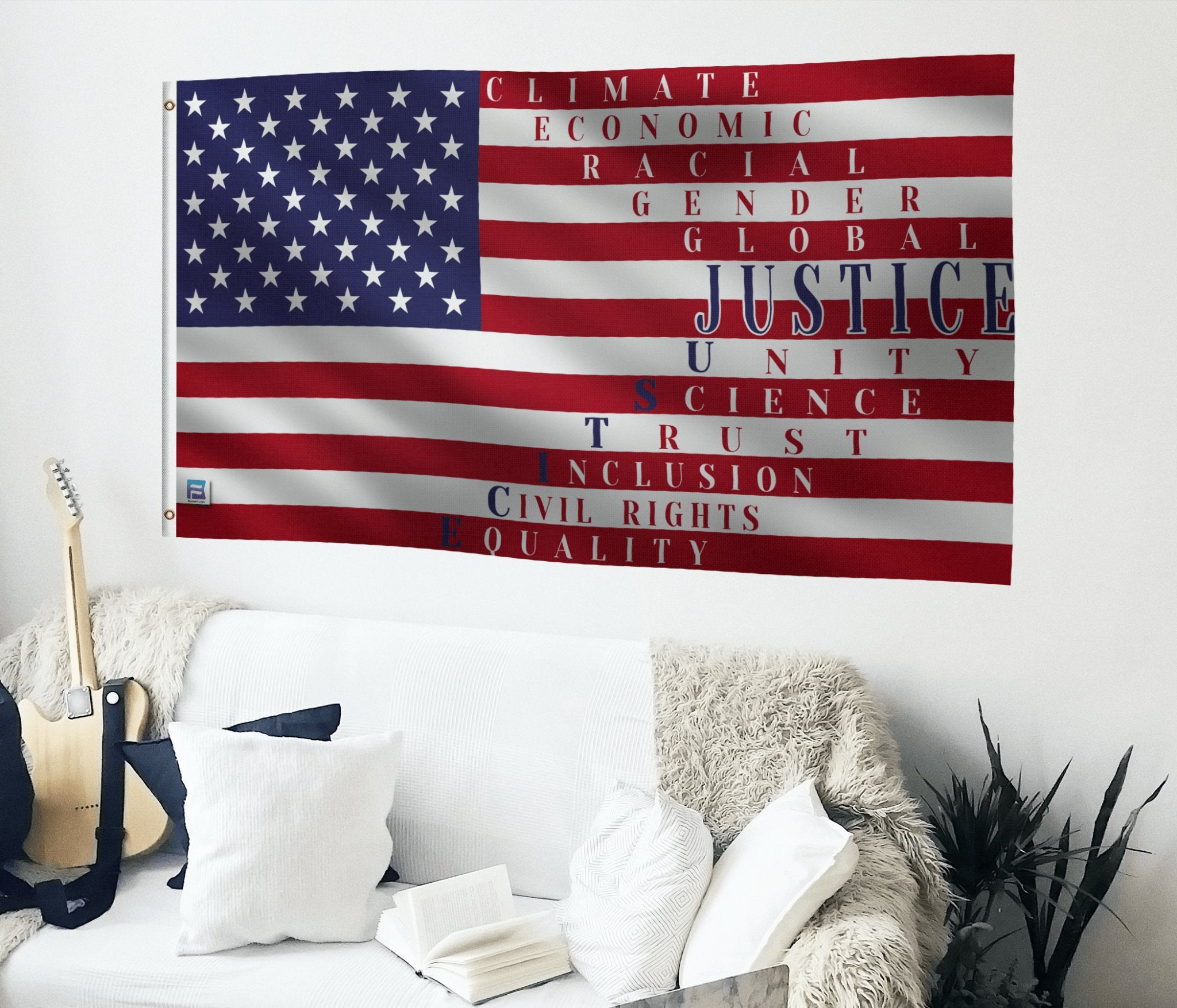 JUSTICE American Flag - Bannerfi