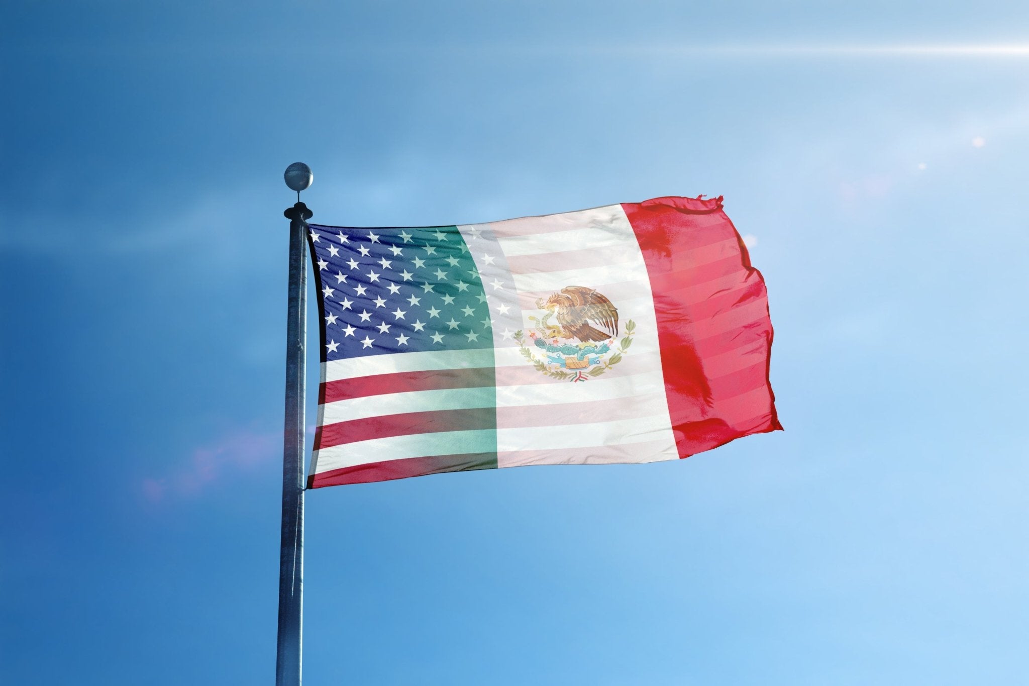 Mexican American Hybrid Flag