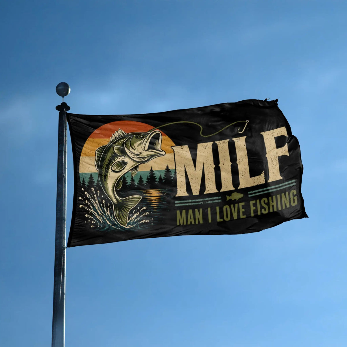 MILF Man I Love Fishing Flag