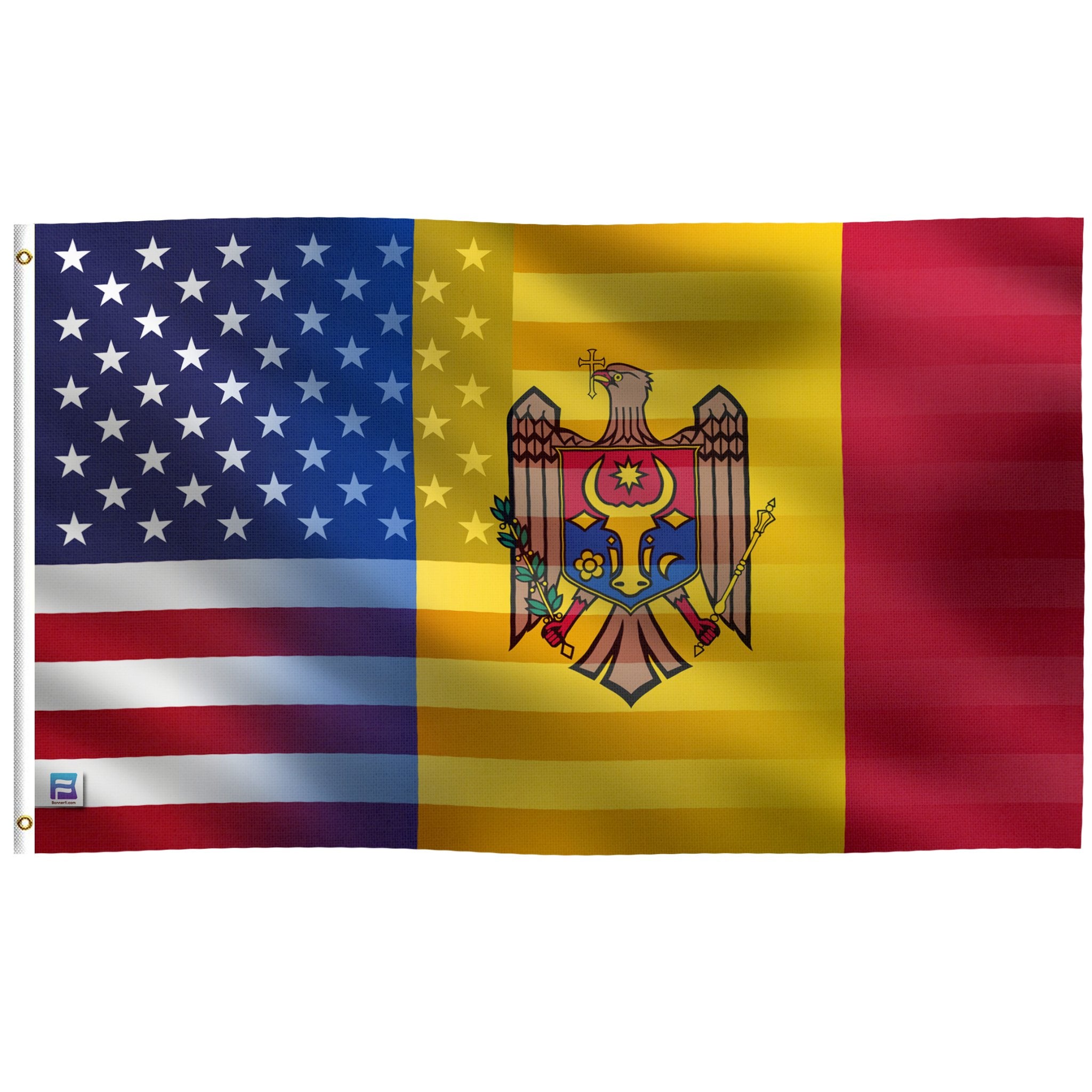 Moldovan American Hybrid Flag