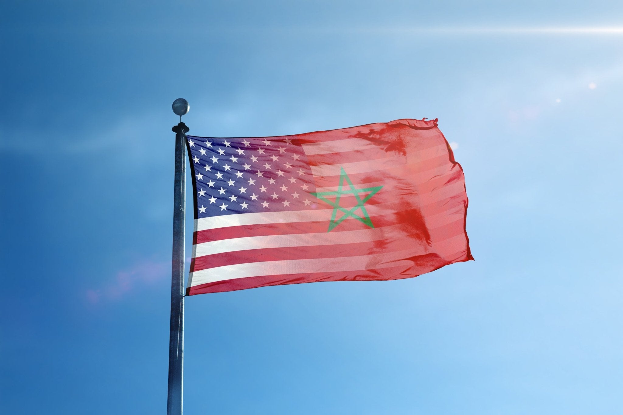 Moroccan American Hybrid Flag