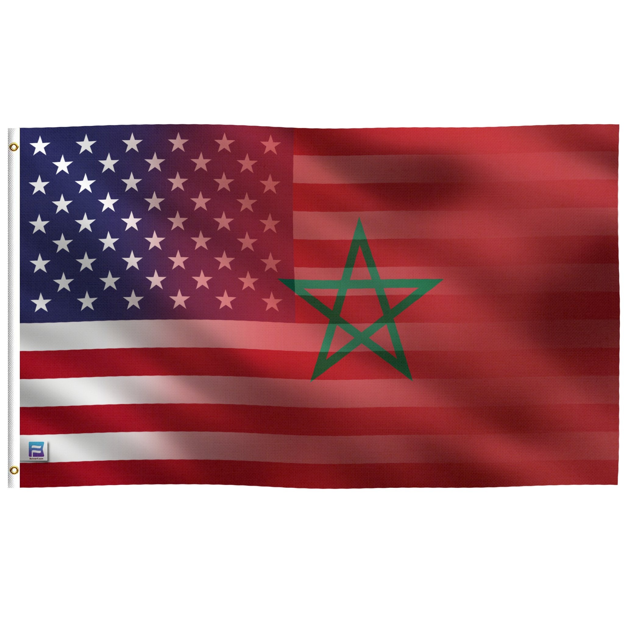 Moroccan American Hybrid Flag