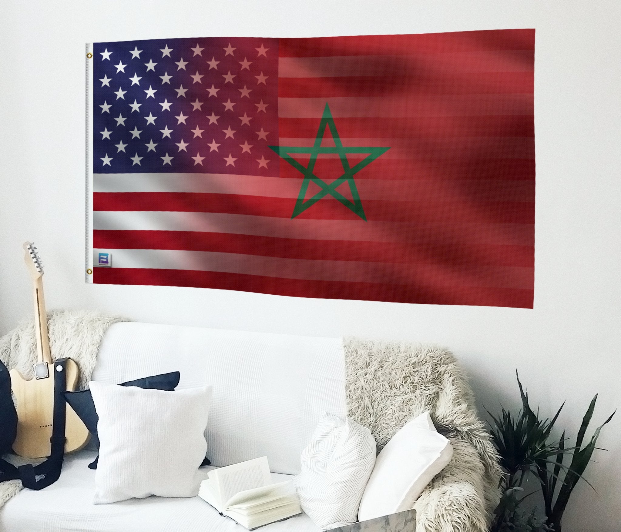 Moroccan American Hybrid Flag