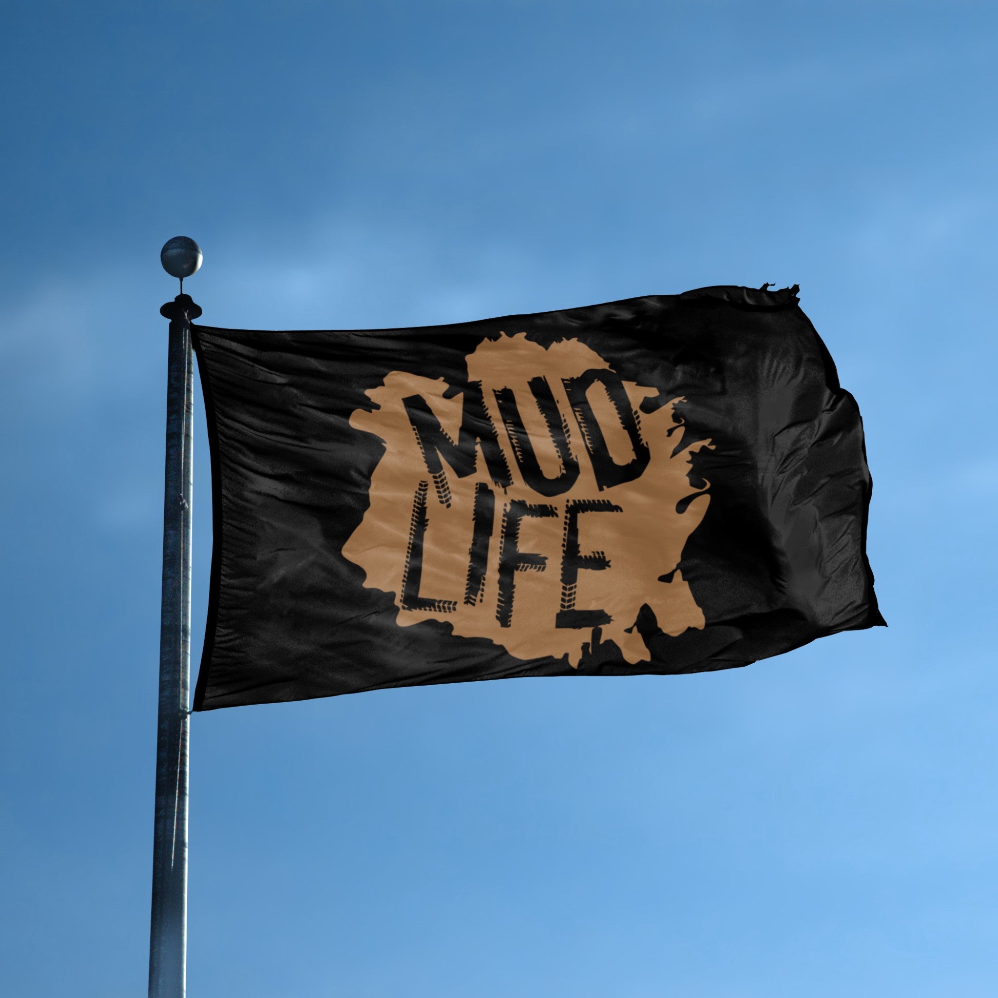 Mudlife Flag on a flagpole - Bannerfi