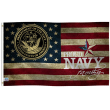 Load image into Gallery viewer, Proud Navy Family Flag - Bannerfi
