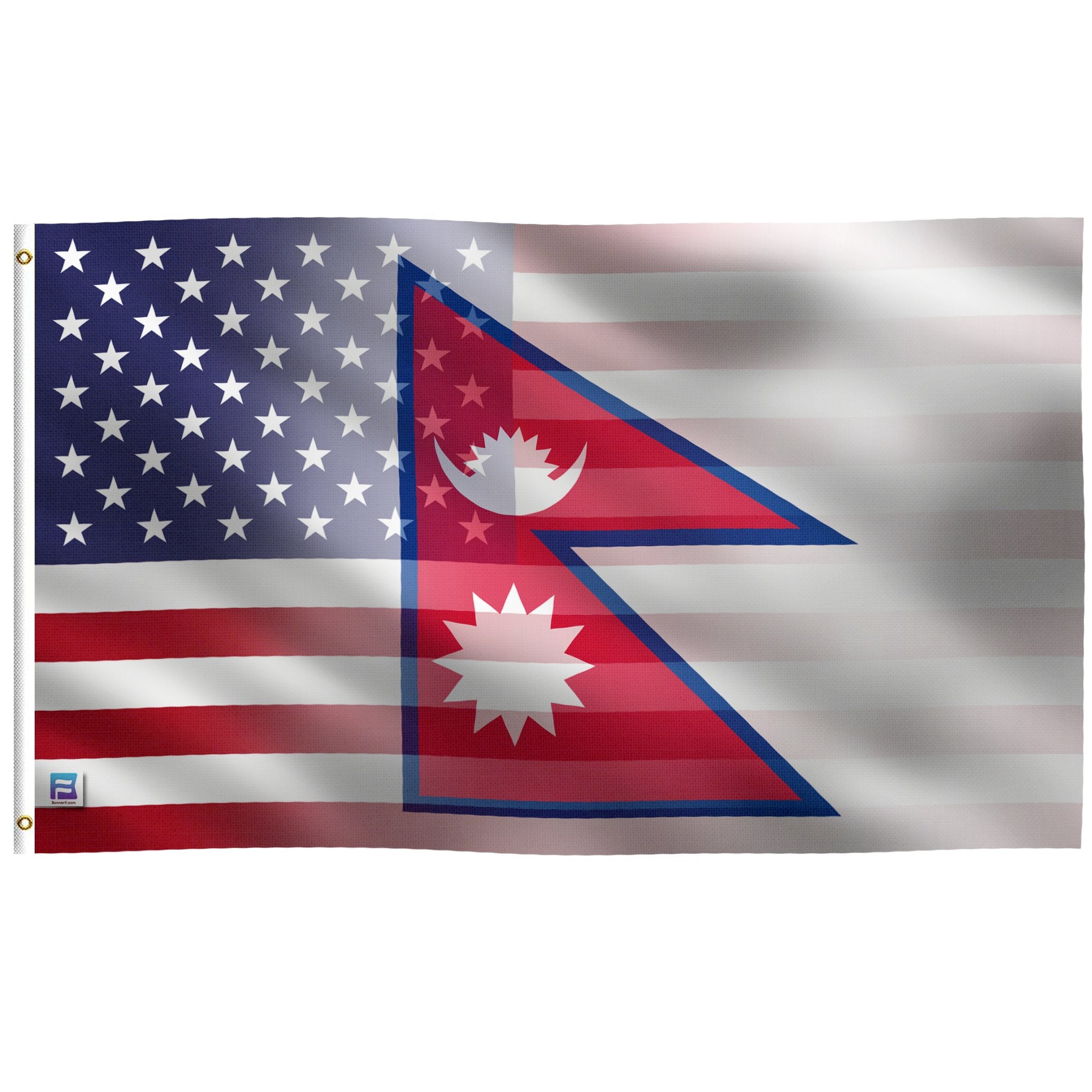 Nepalese American Hybrid Flag