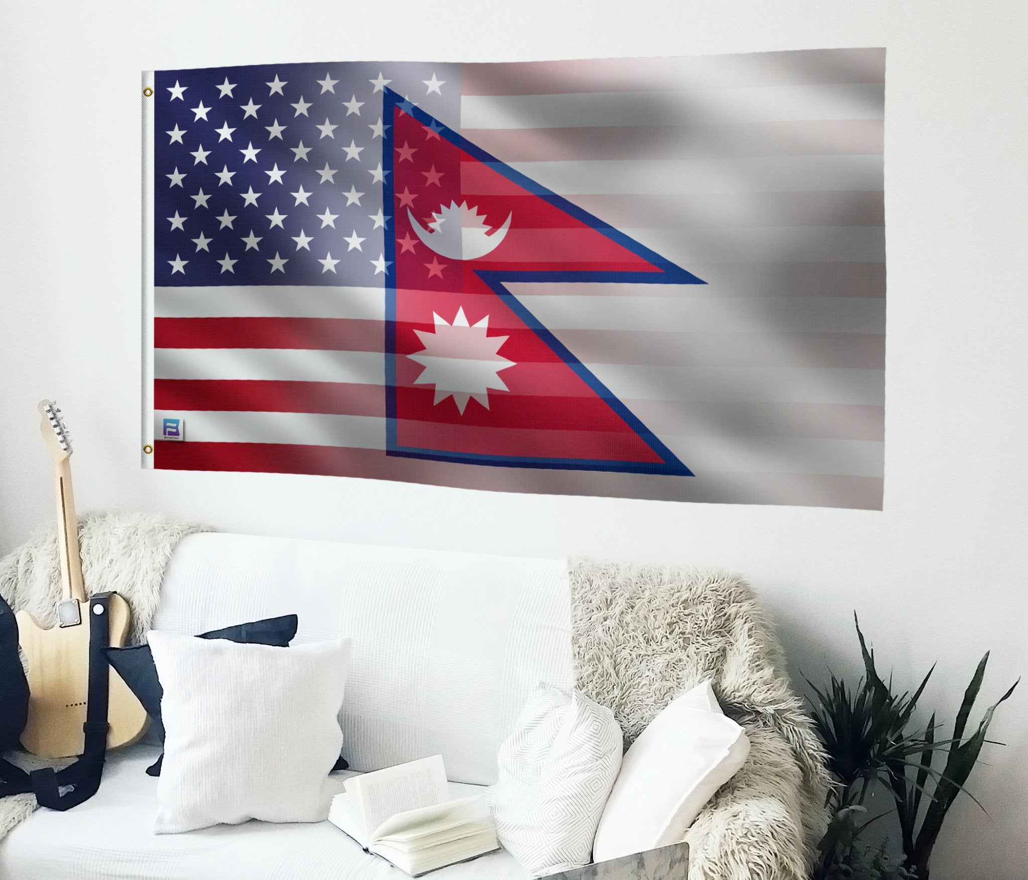 Nepalese American Hybrid Flag