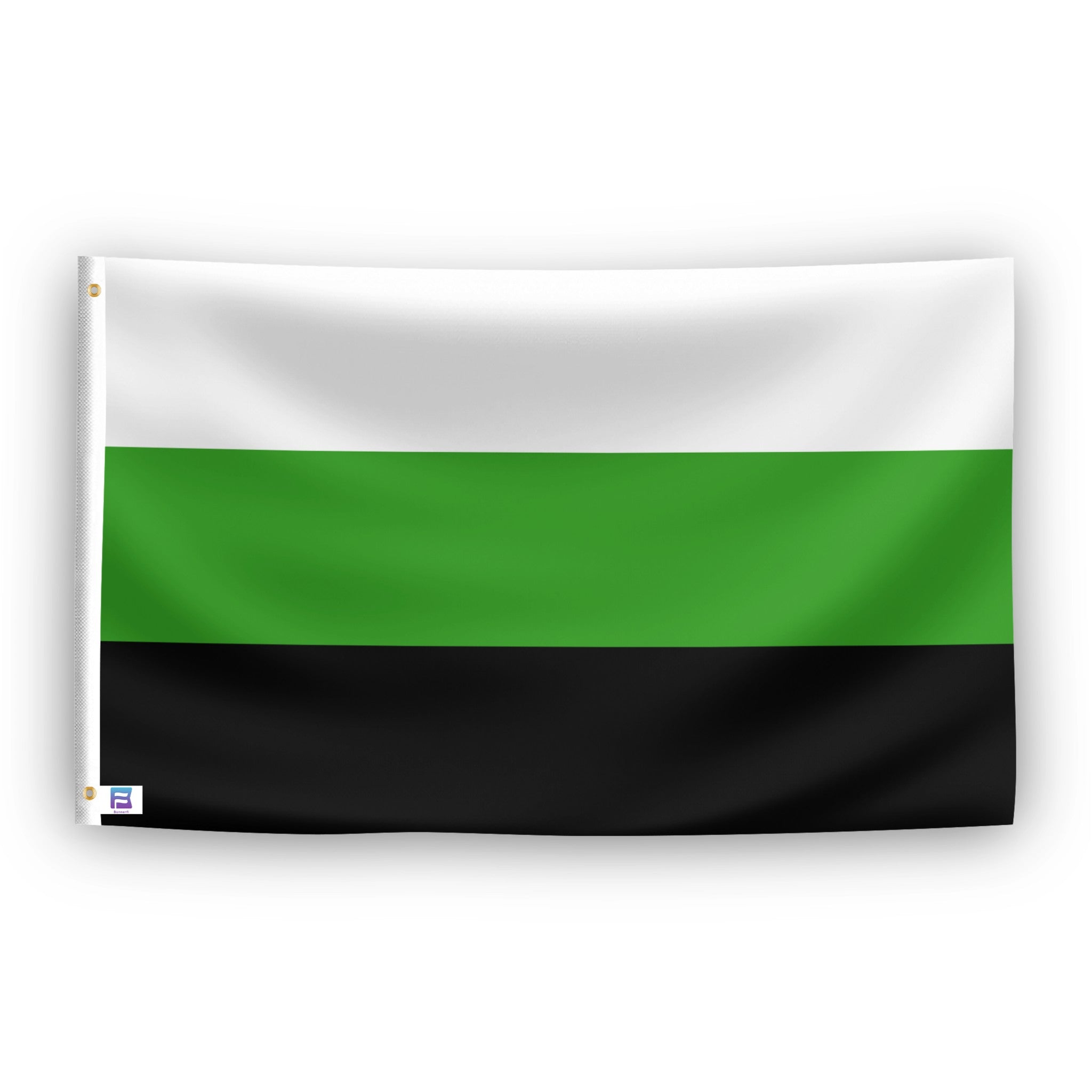 Neutrois Pride flag – weatherproof polyester with brass grommets and canvas header | Bannerfi