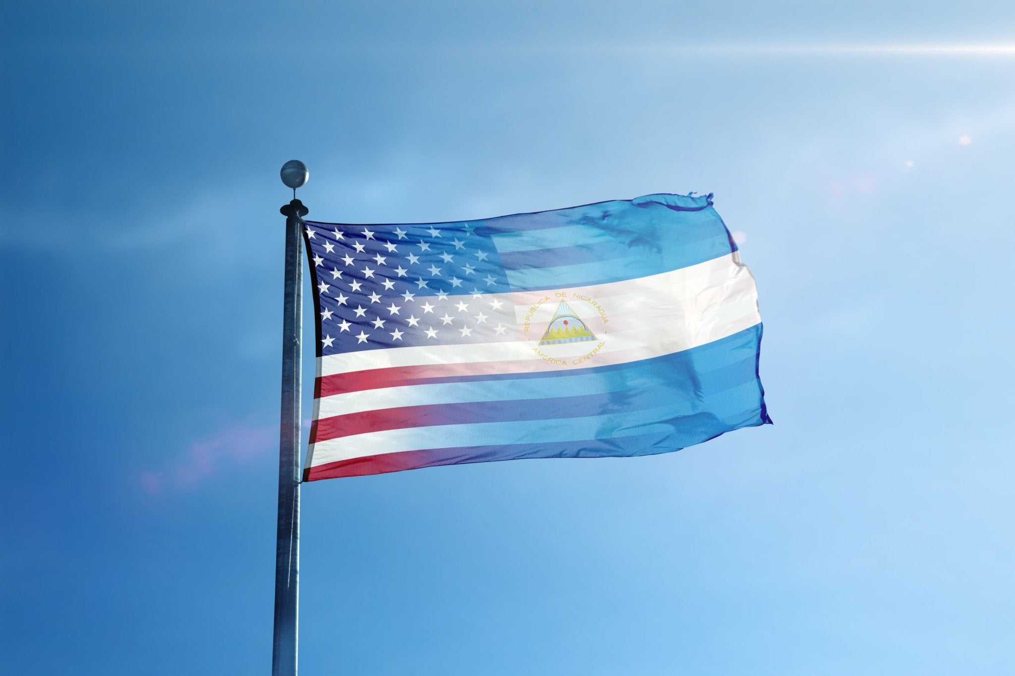 Nicaraguan American Hybrid Flag