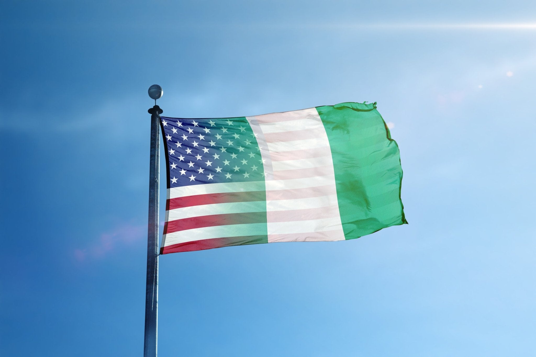 Nigerian American Hybrid Flag