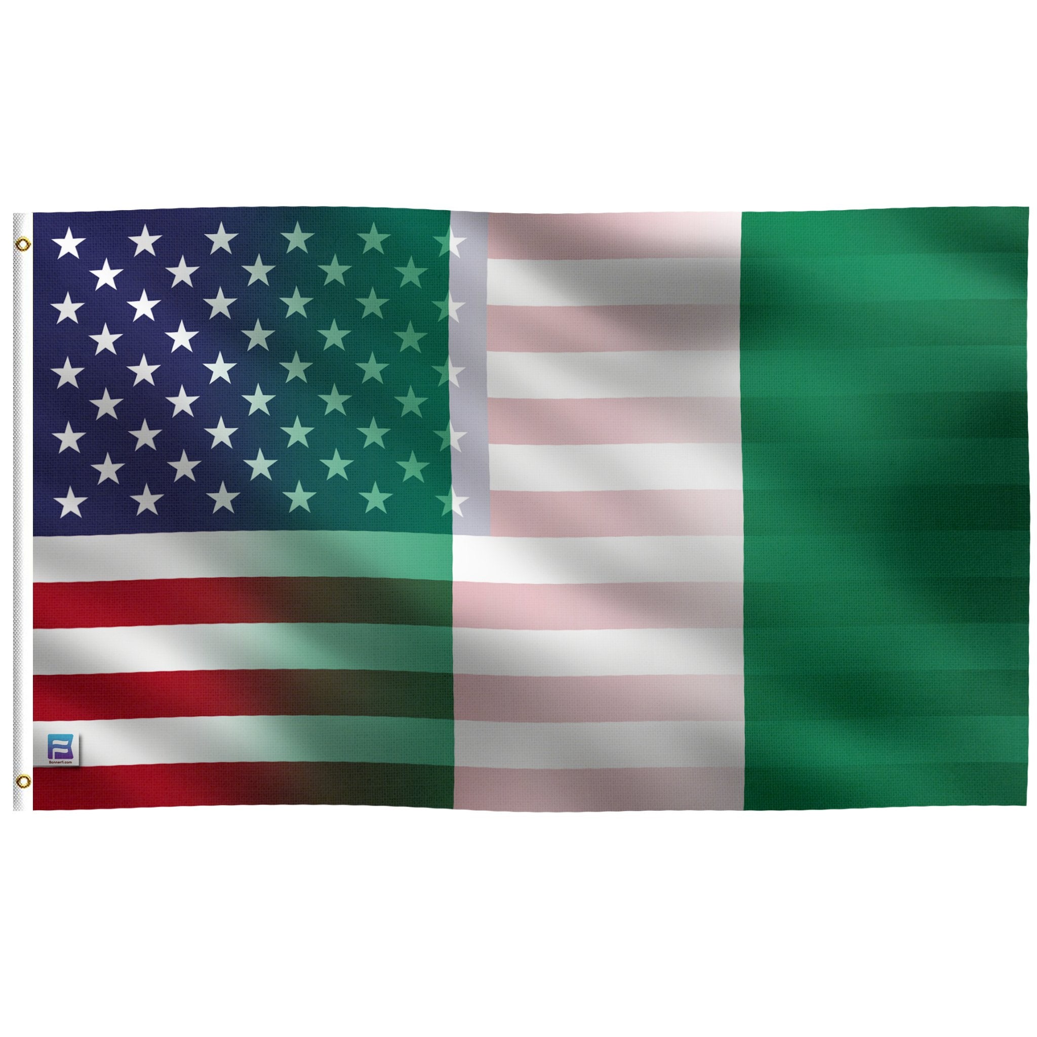 Nigerian American Hybrid Flag