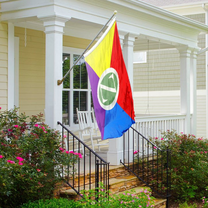 Land Of Oz (The Wizard of Oz) Flag on a front porch pole - Flags by Bannerfi