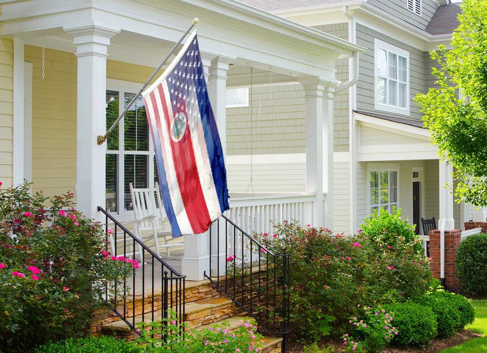 Costa Rican American Hybrid Flag - Bannerfi