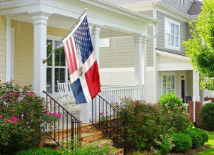 Dominican American Hybrid Flag - Bannerfi