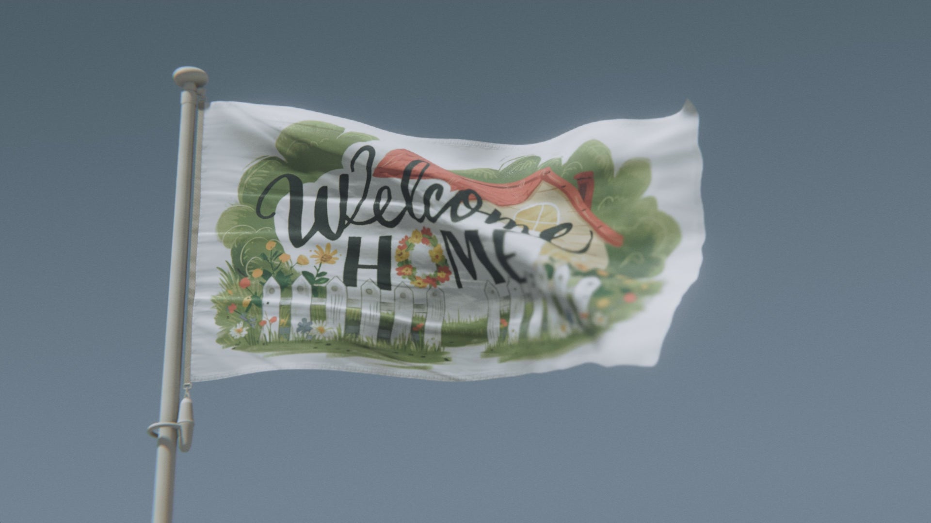 Cargar vídeo: Bandera de la casa de bienvenida